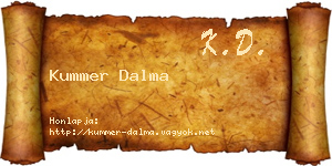 Kummer Dalma névjegykártya